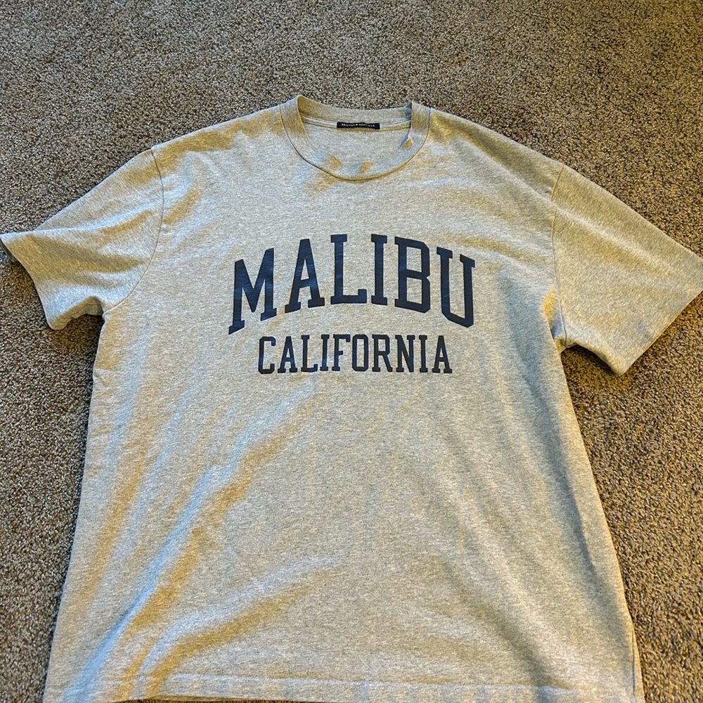 Brandy Melville Gray Short Sleeve Malibu Tee